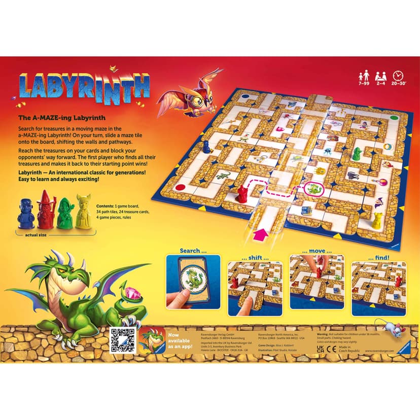 Ravensburger Labyrinth Moving Maze Family Board Game for Kids and Adults Age 7+ | Classic Strategy Maze Game for 2–4 Player for Boys and Girls | Award‑Winning Family Game - 6