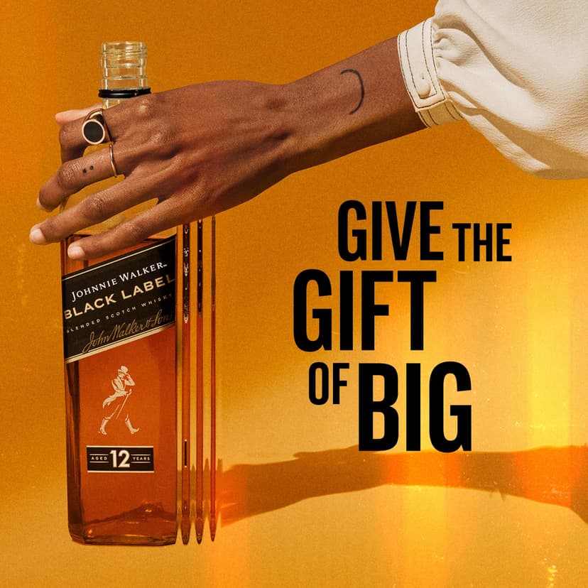 Johnnie Walker Black Label | 40% vol | 70cl | Blended Scotch Whisky | Crafted Using Whiskies Aged a Minimum of 12 Years | Neat or in Mixed Drinks | Ideal for Gifting - 7