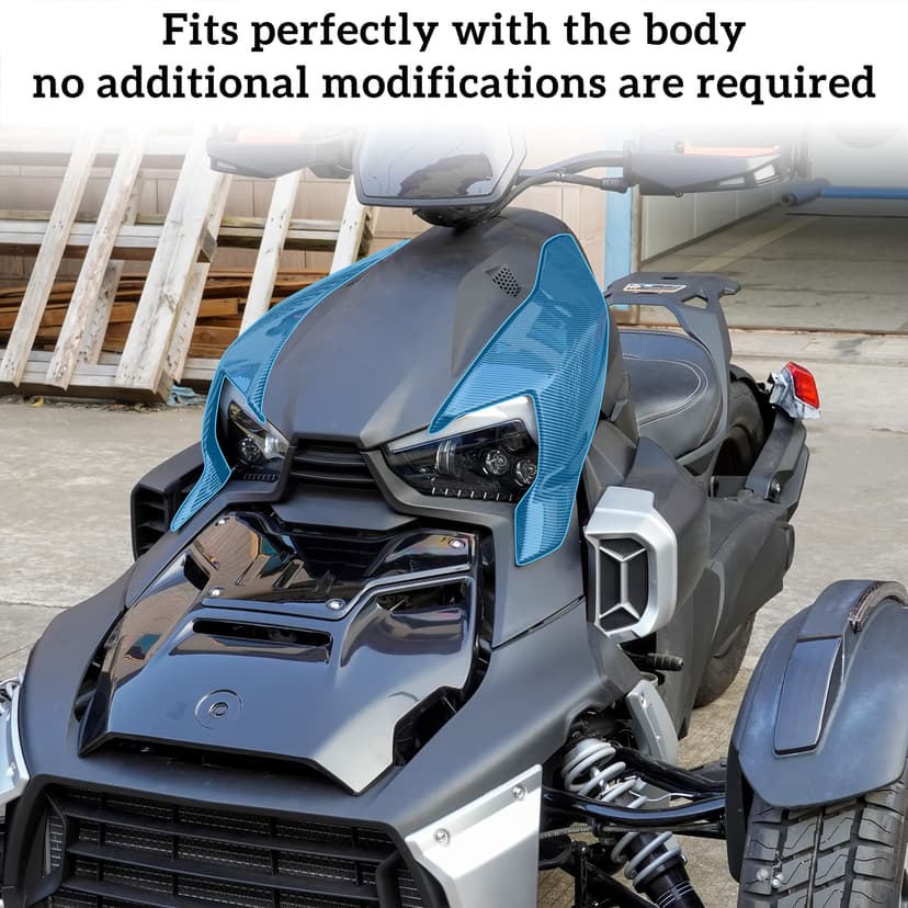 SAUTVS Plastic Carbon Fiber Pattern Fairing Panels for Can Am Ryker, Carbon Fiber Pattern Fairing Panels for Can-Am Ryker Models Accessories (2PCS, Replace #219400803) - 3
