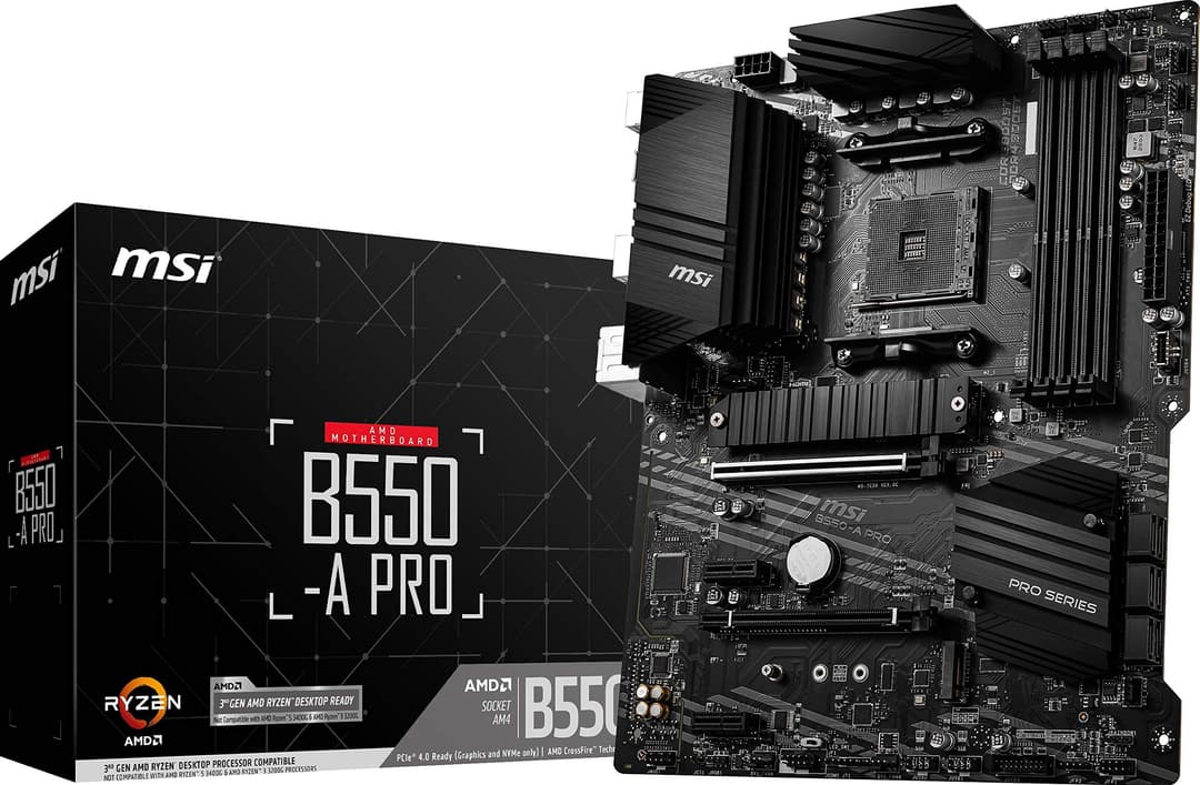 MSI B550-A PRO ProSeries Motherboard (AMD AM4, DDR4, PCIe…