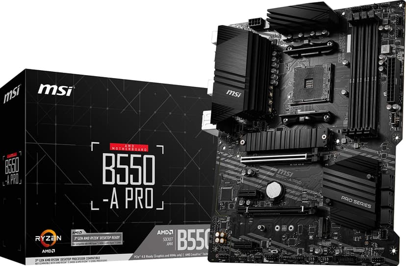 MSI B550-A PRO ProSeries Motherboard (AMD AM4, DDR4, PCIe… - 1