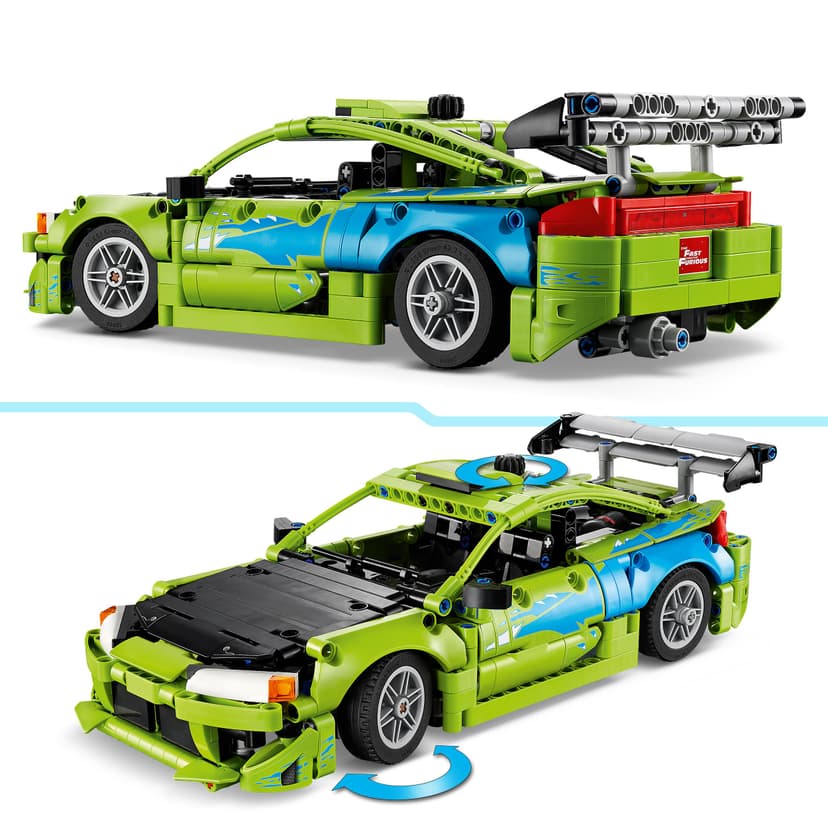 LEGO Technic Fast and Furious Mitsubishi Eclipse Car Model Kit - Collectible STEM Set incl. Steering & 2 NOS Bottles - Gift for 14+ Year Old Teenage Boys & Adult Movie Fans - 42229 - 3