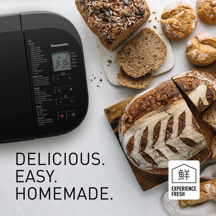 Panasonic SD-YR2540 Bread Maker, with 32 Programs, 14 Automatic Programs, Yeast Dispenser, Gluten Free Baking, Timer, Dark Grey - 2