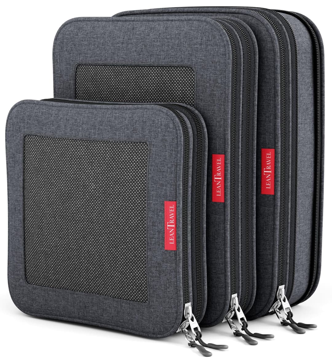 LeanTravel Compression Packing Cubes Luggage Organizers (…