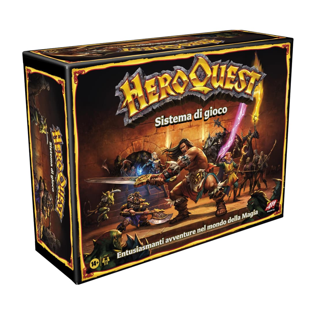 Hasbro Gaming - Avalon Hill, Heroquest, Jeu d'aventure Fantasy de Style Dungeon Crawler avec Plus de 65 Miniatures, à partir de 14 Ans et Plus, pour 2 à 5 Joueurs F2847803 Multicolore