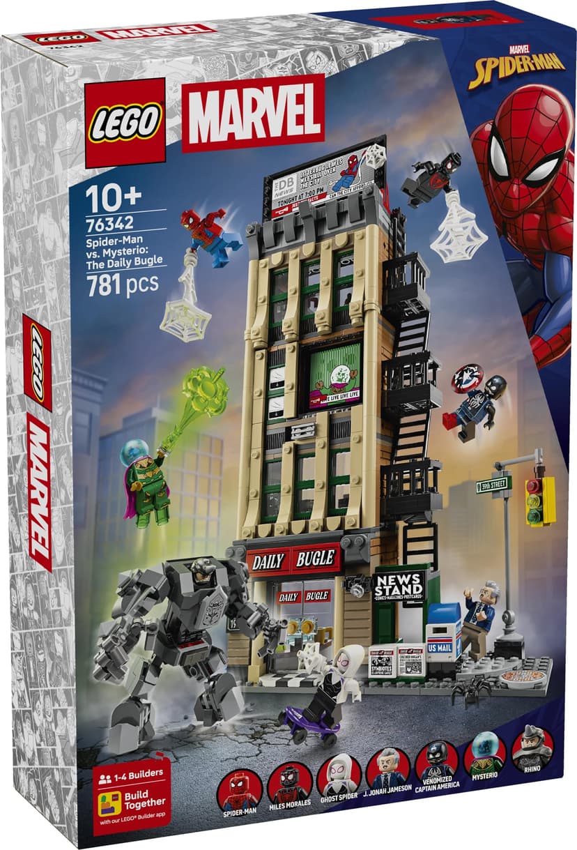 LEGO | Marvel Spider-Man vs. Mysterio: The Daily Bugle Building - Superhero Toy w/a Mech Action Figure & 7 Minifigures - Birthday Gift for 10+ Year Old Boys & Movie Fans - 76342 - 5
