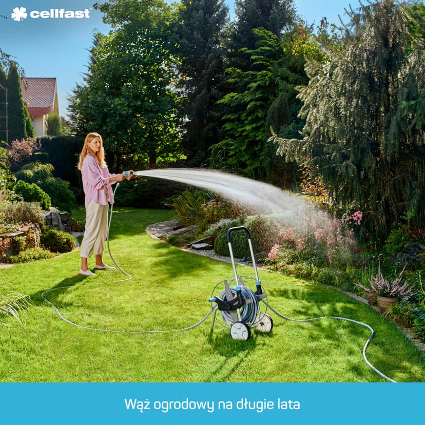 Cellfast Garden Hose MULTIFLEX PRO, Heavy Duty 6-Layer, ATS2 Tricot Braid, UV and Algae Resistant, Free of Heavy Metals, Velvet Technology, 35 Bar, -20/+65°С Temp. 3/4", 30m - 6